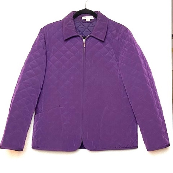 PENDLETON Purple Quilted Zip Up Jacket Coat Medium - Picture 1 of 7